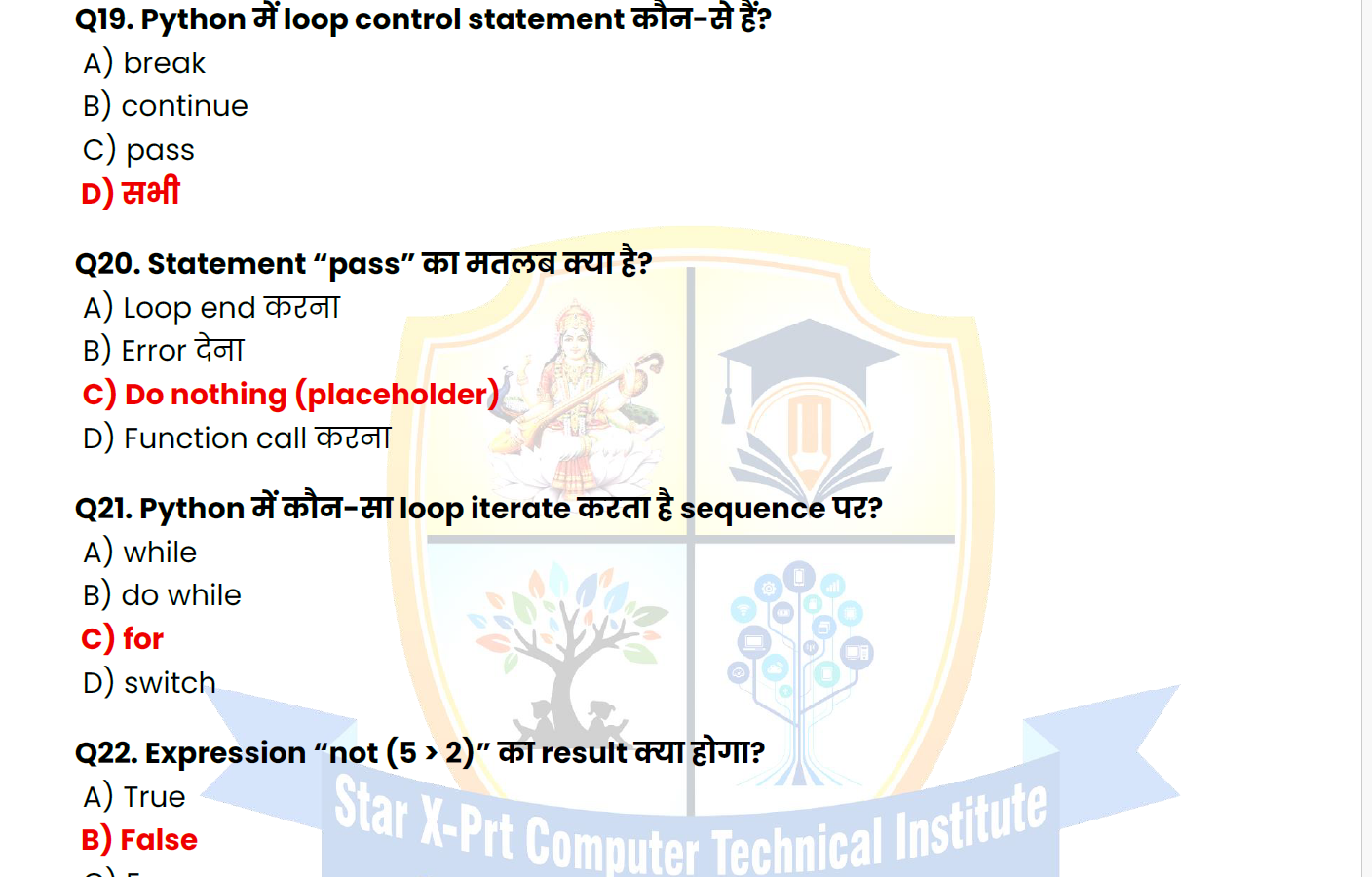 "O" Level M-3 PYTHON MCQs 450 - Image 5