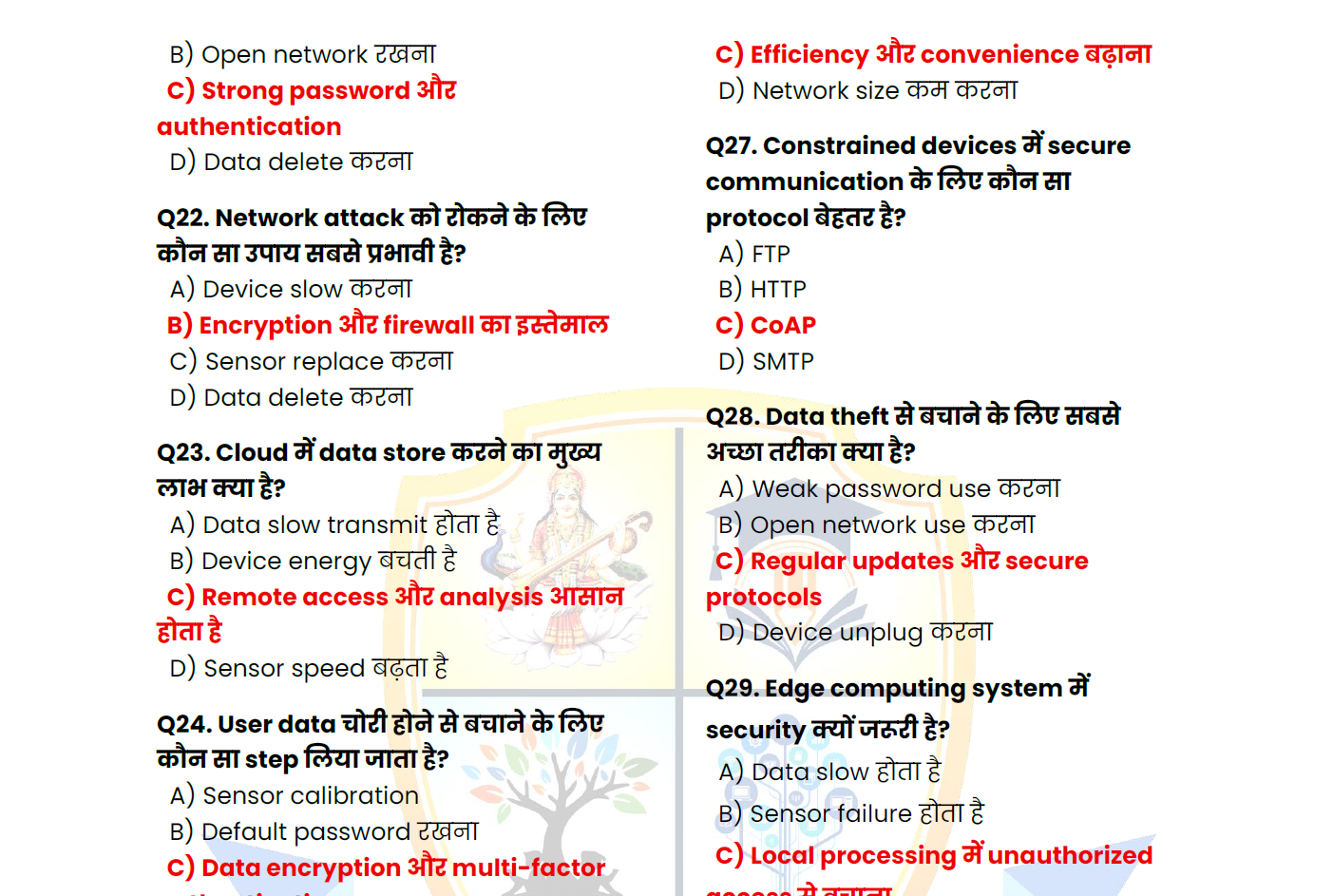 "O" Level M4 Introduction to Internet of Things (IoT) and its applications 450 MCQs - Image 9