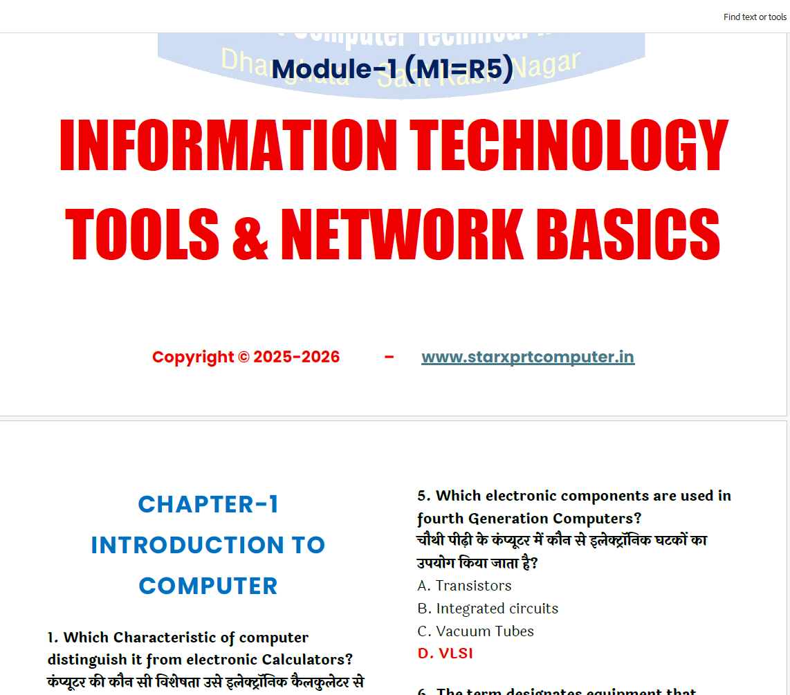 O Level M1 INFORMATION TECHNOLOGY TOOLS & NETWORK BASICS 450 MCQs - Image 10