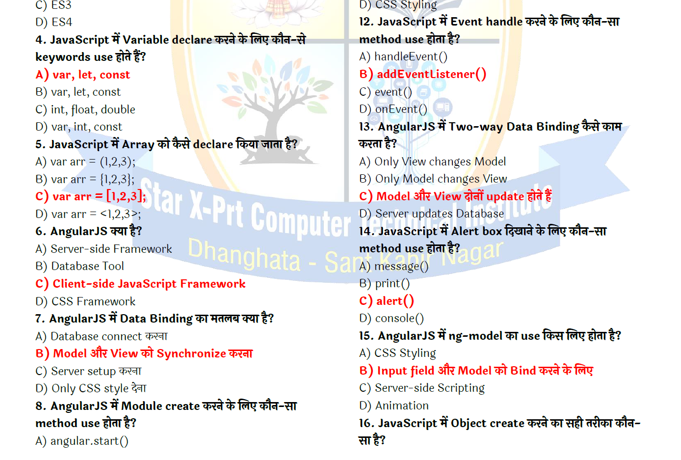 "O" Level M2 Web Designing and Publishing 450 MCQs - Image 7